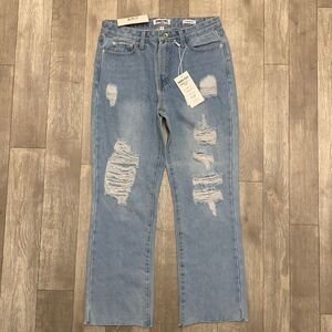 Womens Nwt Skinny Fries‎ Distressed Straight Fit Jeans